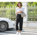 Camisa a cuadros en blanco y negro de moda mujer